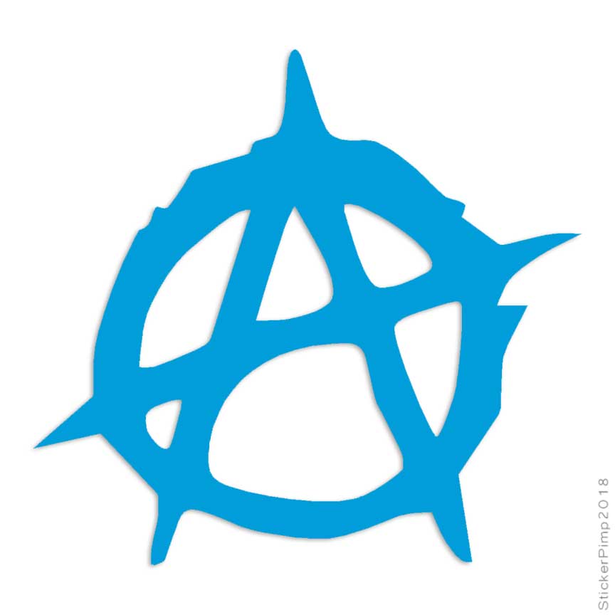 Anarchy Symbol, Vinyl Decal Sticker, Multiple Colors & Sizes #783